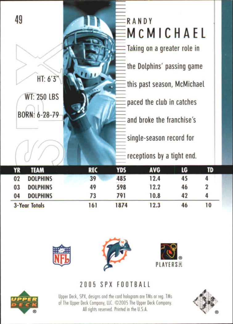 2005 SPx (Upper Deck) Football "Main Set" Cards #1 to #197 - Picture 99 of 275
