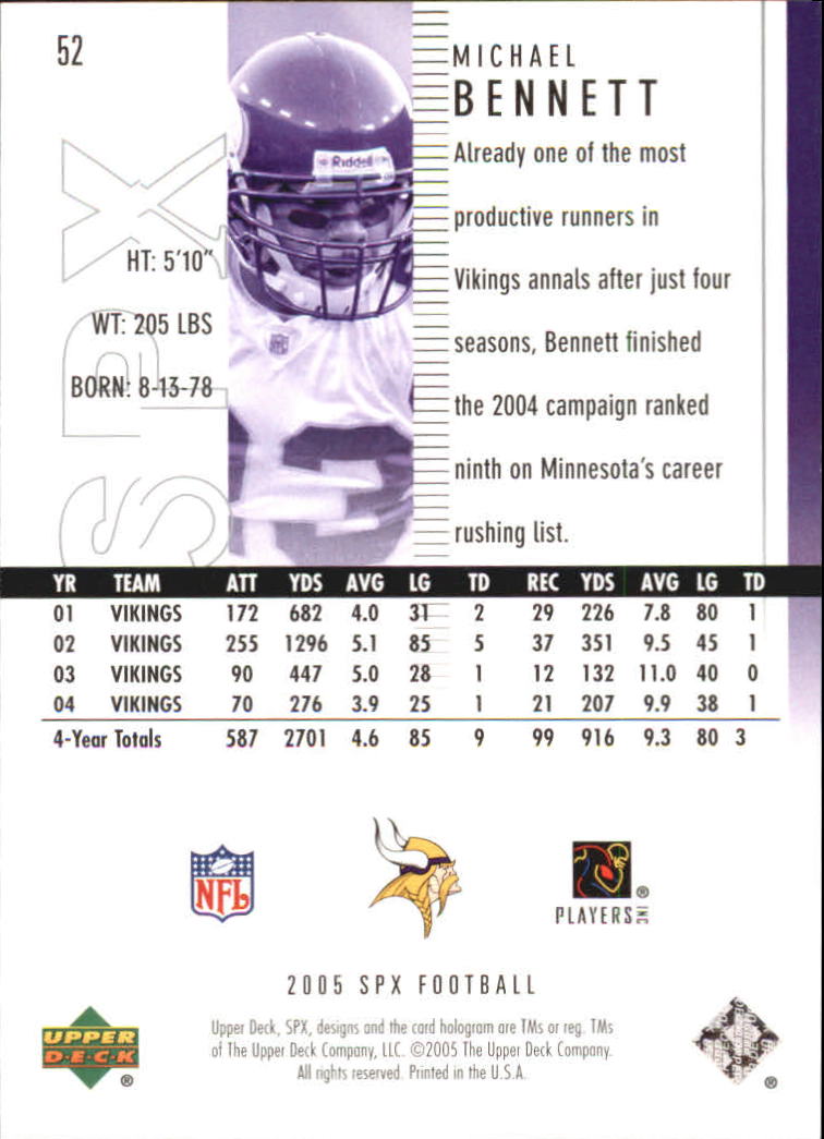 2005 SPx (Upper Deck) Football "Main Set" Cards #1 to #197 - Picture 105 of 275