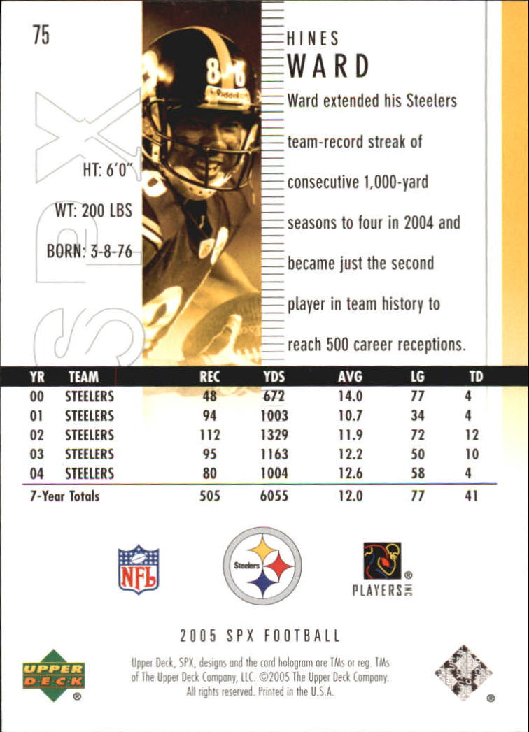 2005 SPx (Upper Deck) Football "Main Set" Cards #1 to #197 - Picture 151 of 275