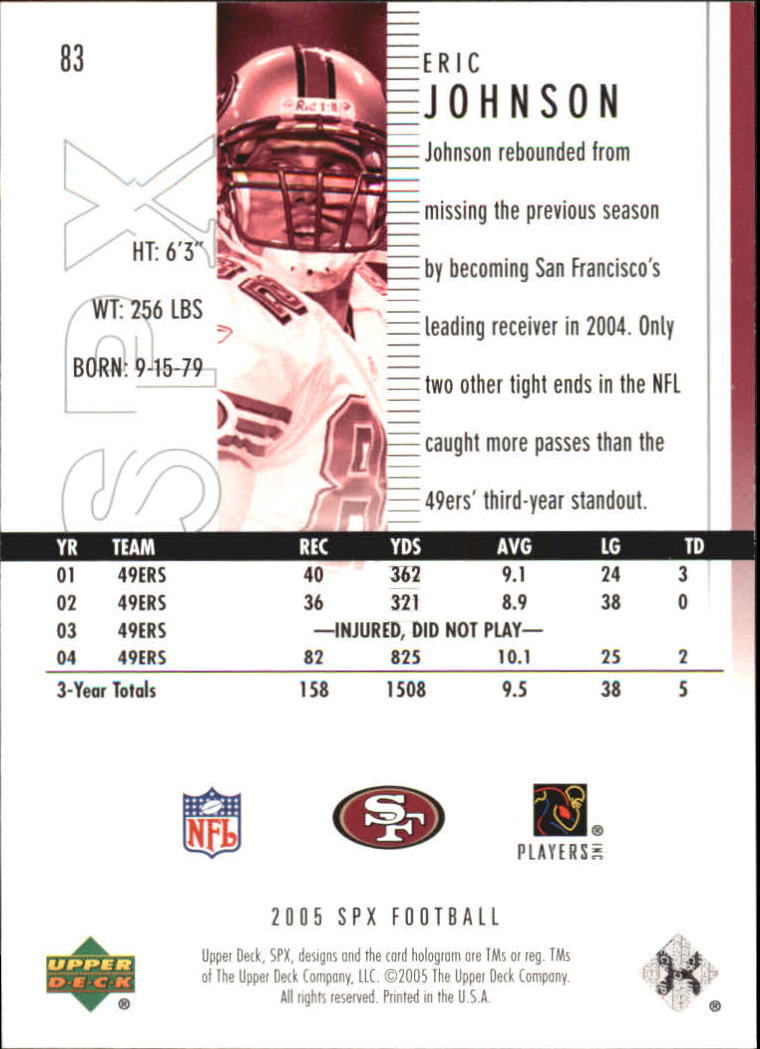 2005 SPx (Upper Deck) Football "Main Set" Cards #1 to #197 - Picture 167 of 275