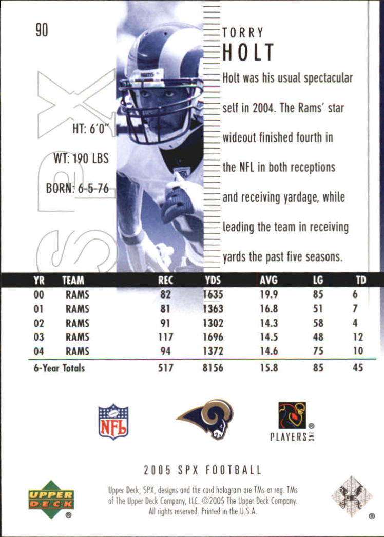2005 SPx (Upper Deck) Football "Main Set" Cards #1 to #197 - Picture 181 of 275