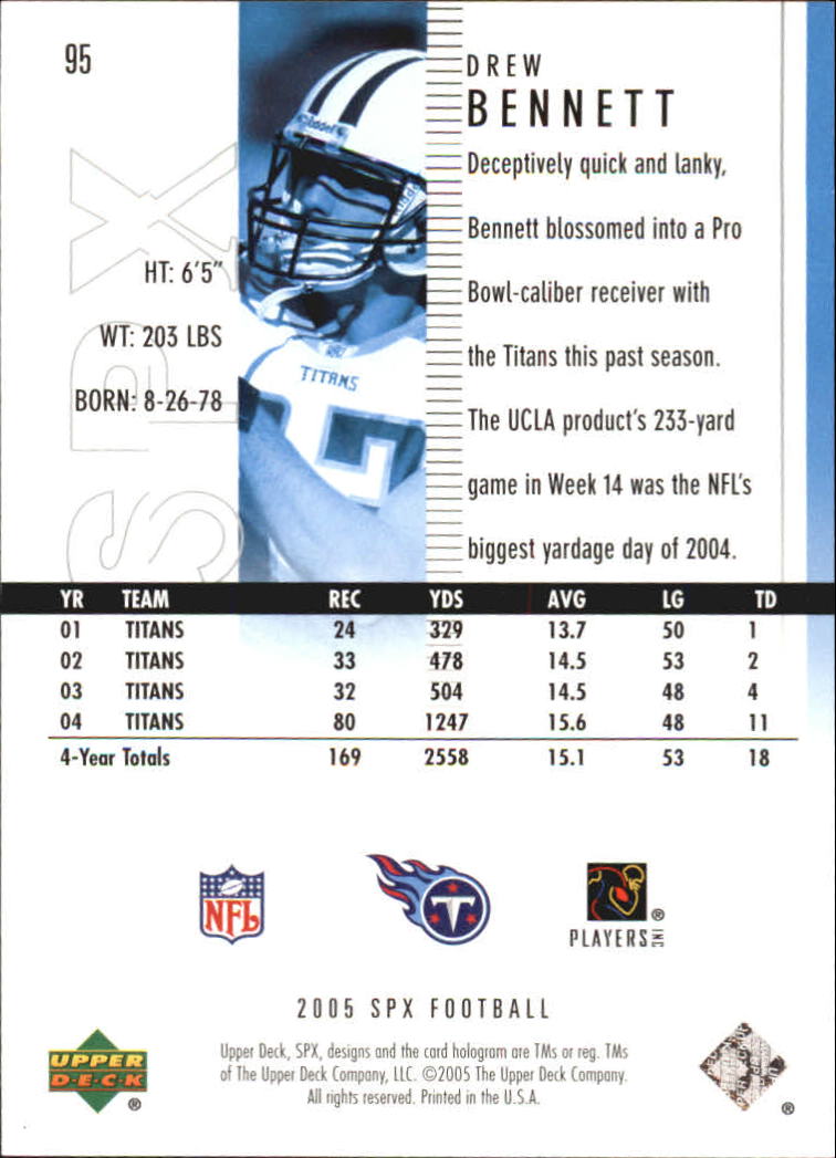 2005 SPx (Upper Deck) Football "Main Set" Cards #1 to #197 - Picture 191 of 275