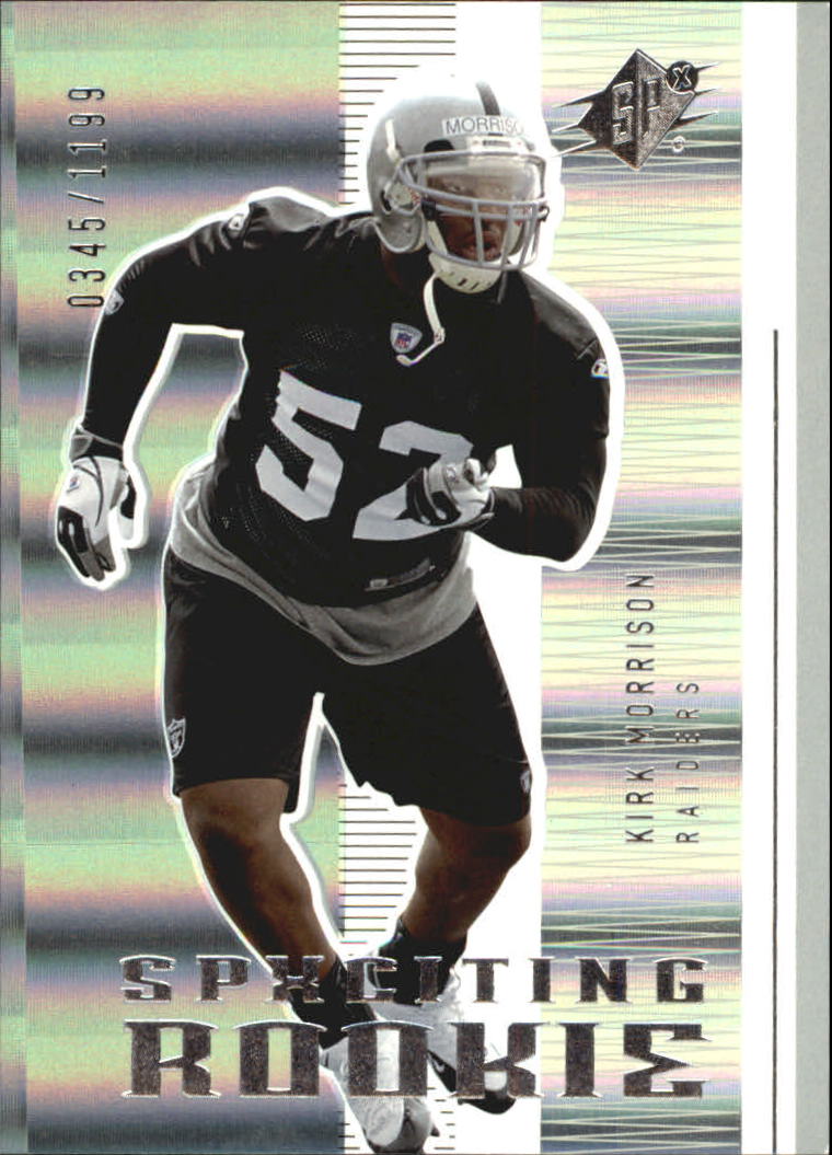 2005 SPx #137 Kirk Morrison RC Rookie Card /1199 . rookie card picture