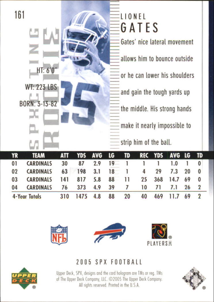 2005 SPx (Upper Deck) Football "Main Set" Cards #1 to #197 - Picture 257 of 275