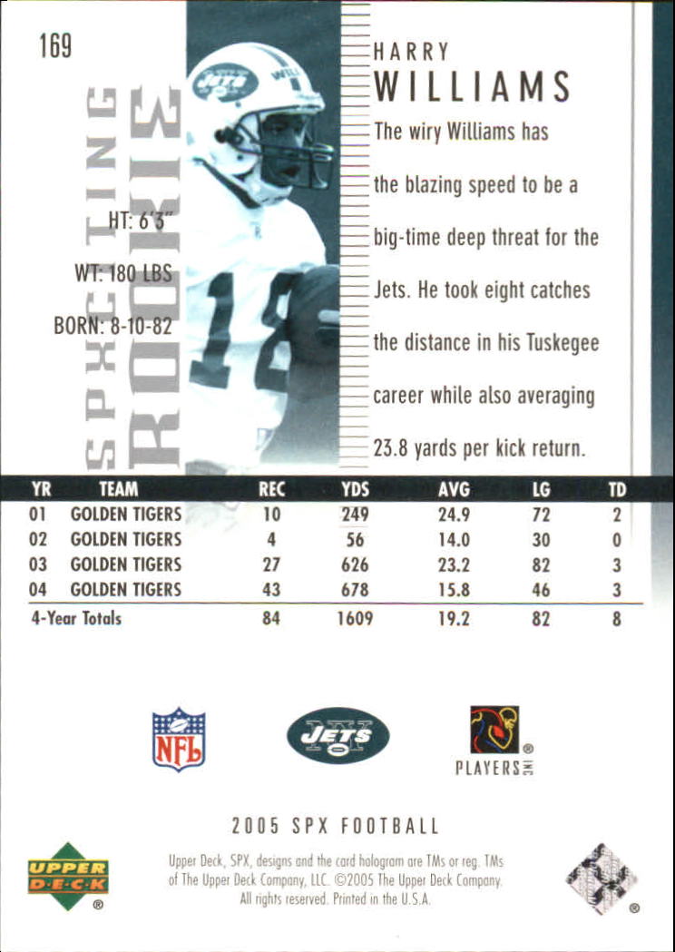 2005 SPx (Upper Deck) Football "Main Set" Cards #1 to #197 - Picture 263 of 275