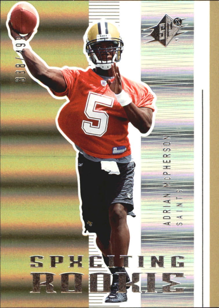 2005 SPx (Upper Deck) Football "Main Set" Cards #1 to #197 - Picture 274 of 275