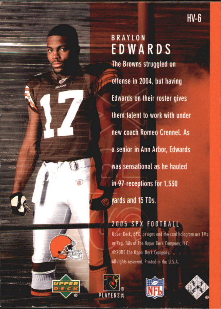 2005 SPx Holoview #6 Braylon Edwards back image