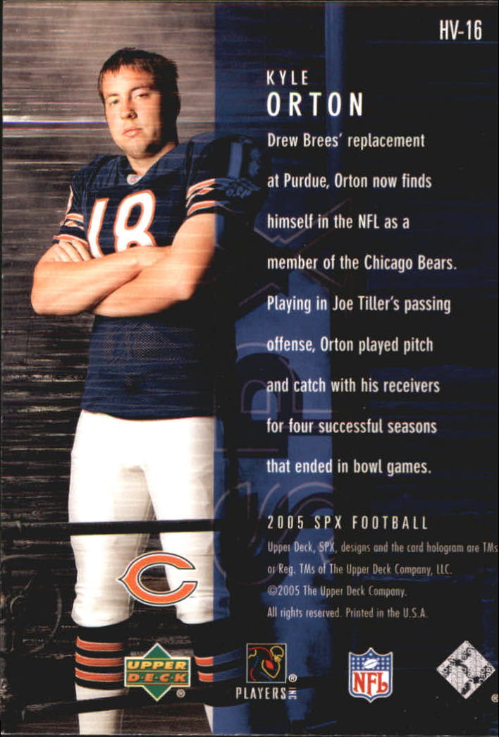 2005 SPx (Upper Deck) Football "Holoview" Insert Cards - Picture 33 of 59