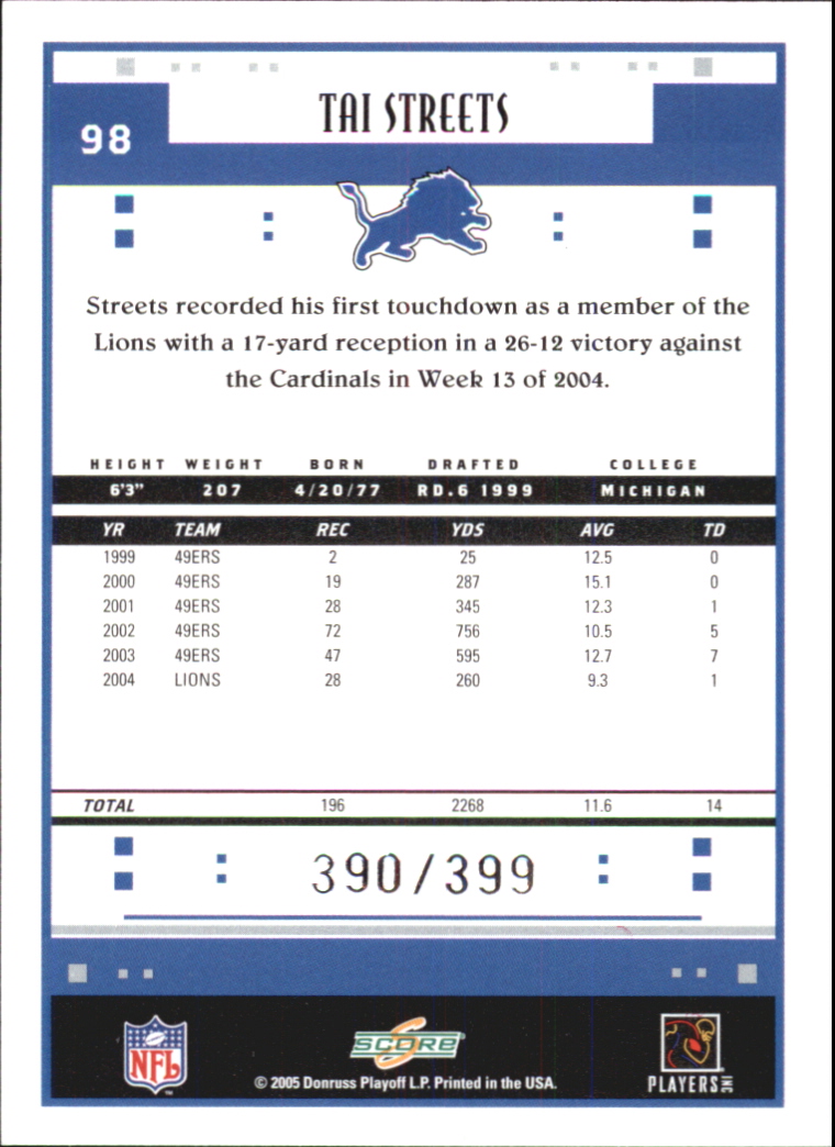 Sports Card Back