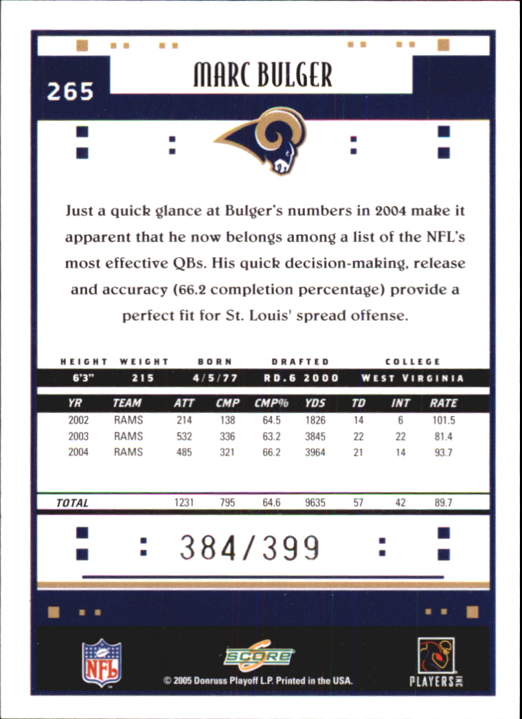 Sports Card Back