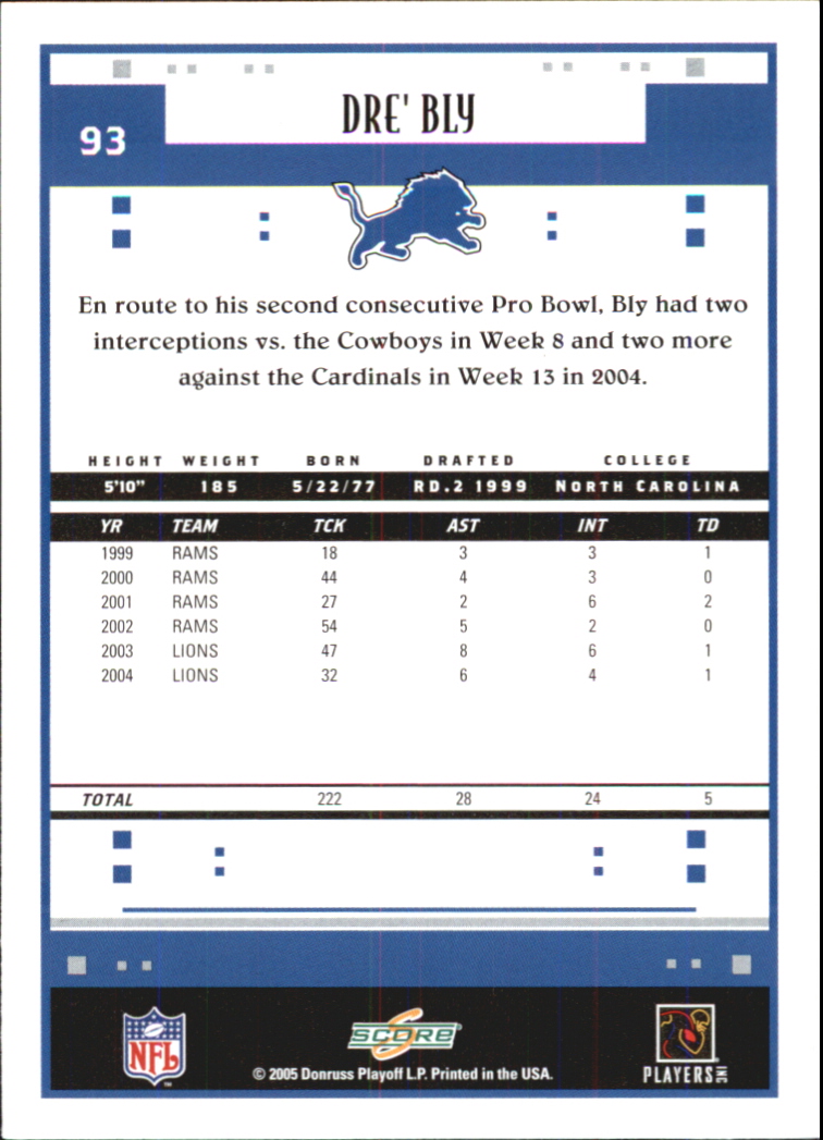 Sports Card Back