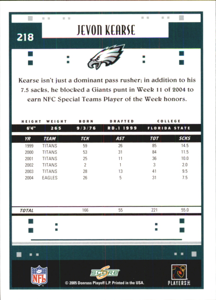 Sports Card Back