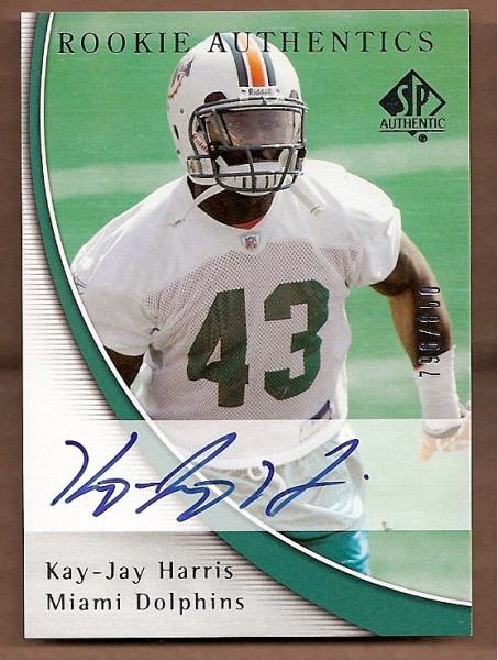 2005 SP Authentic #183 Kay-Jay Harris AU RC