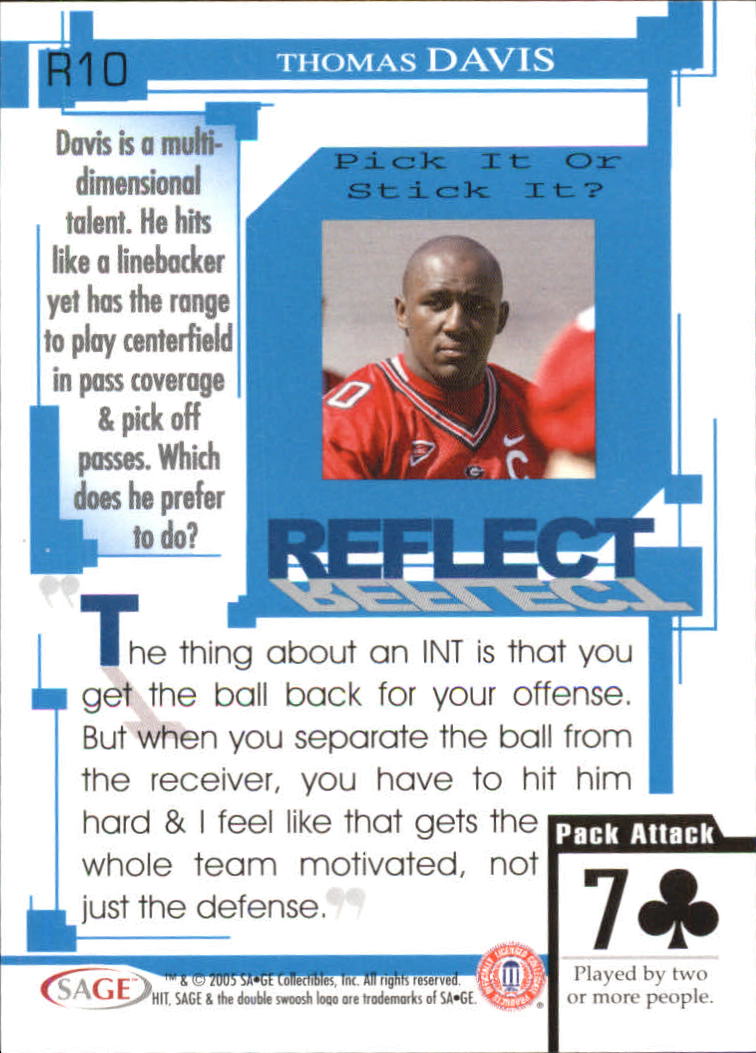 2005 Sage HIT Football "Insert" Cards - Picture 16 of 112