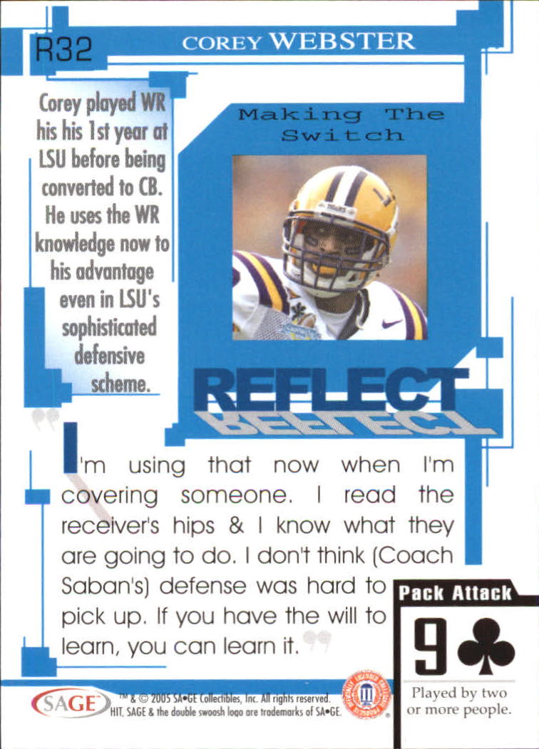 2005 Sage HIT Football "Insert" Cards - Picture 48 of 112