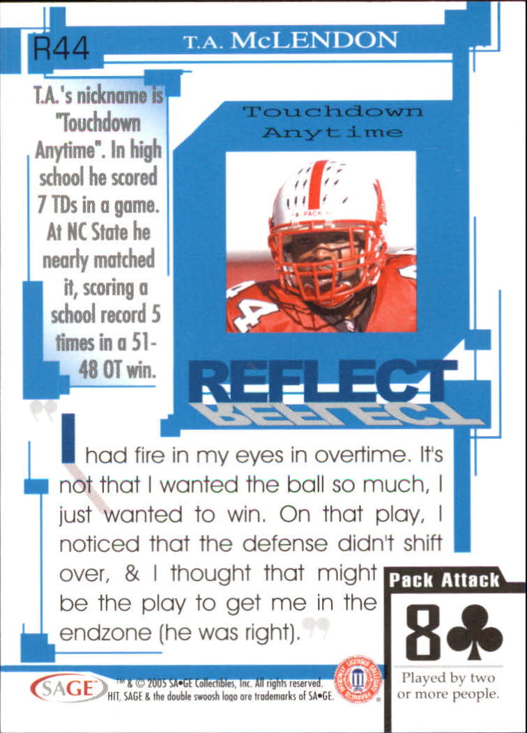 2005 Sage HIT Football "Insert" Cards - Picture 62 of 112
