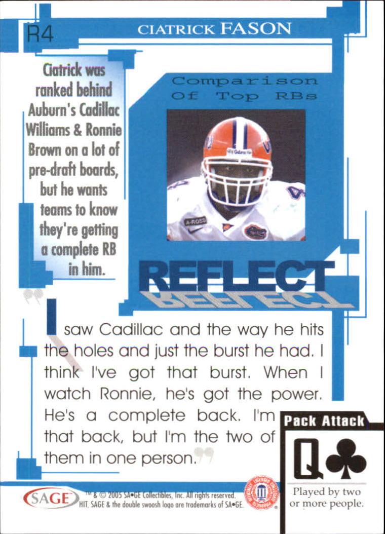 2005 Sage HIT Football "Insert" Cards - Picture 70 of 112