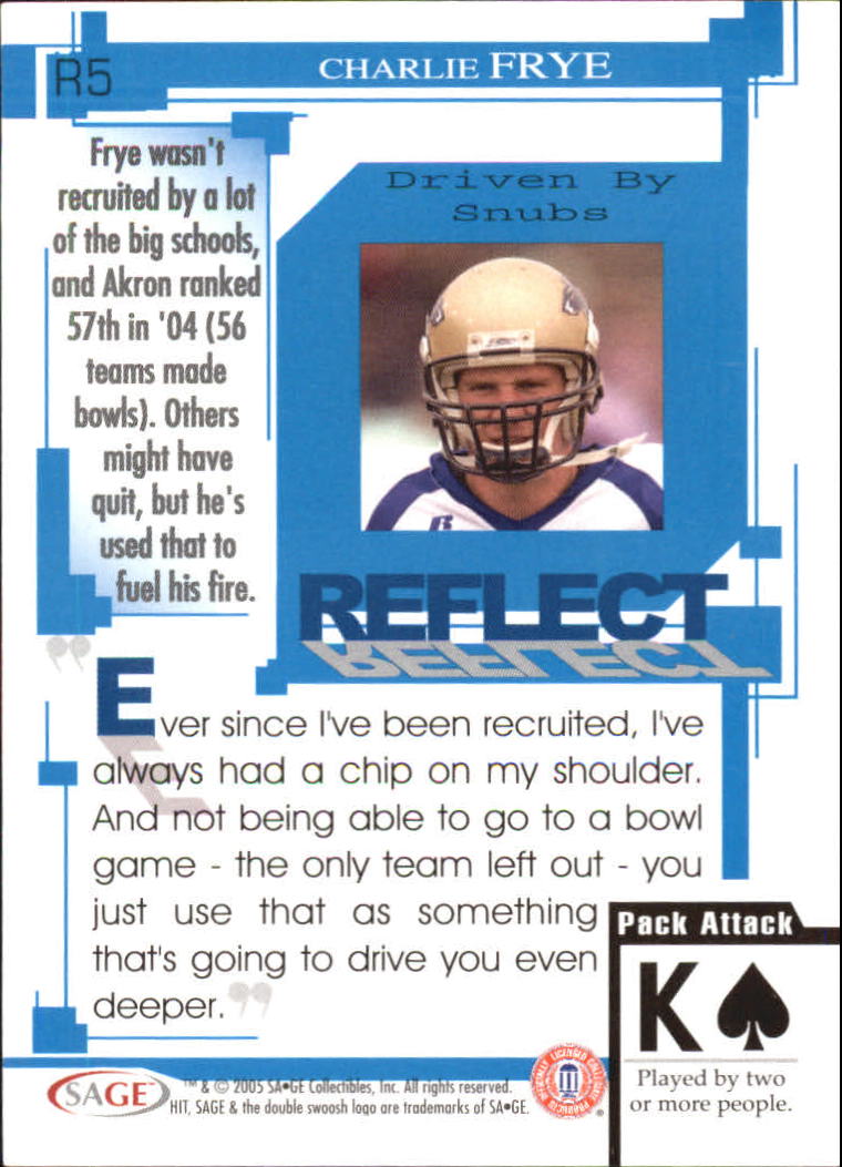 2005 Sage HIT Football "Insert" Cards - Picture 72 of 112