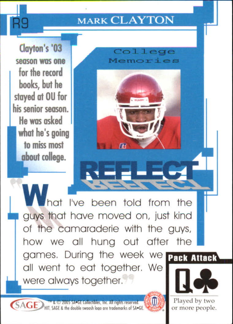 2005 Sage HIT Football "Insert" Cards - Picture 78 of 112