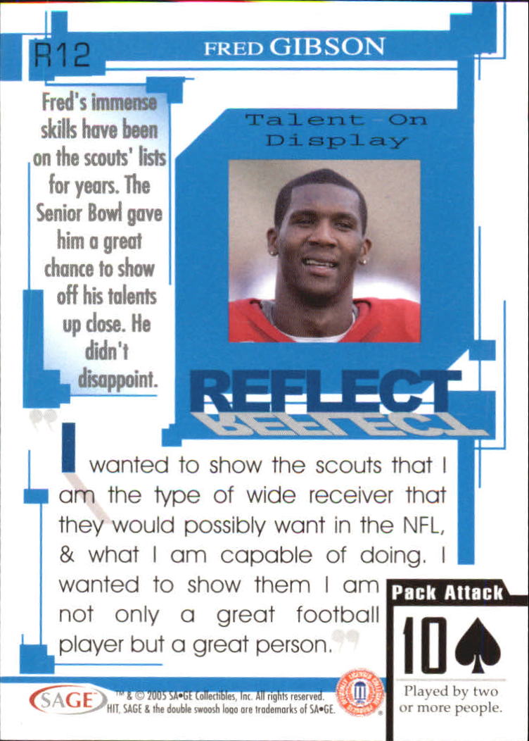 2005 Sage HIT Football "Insert" Cards - Picture 80 of 112