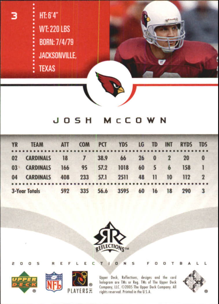 2005 Reflections (Upper Deck) Football "Main Set" Cards #1 to #284 - Picture 7 of 251
