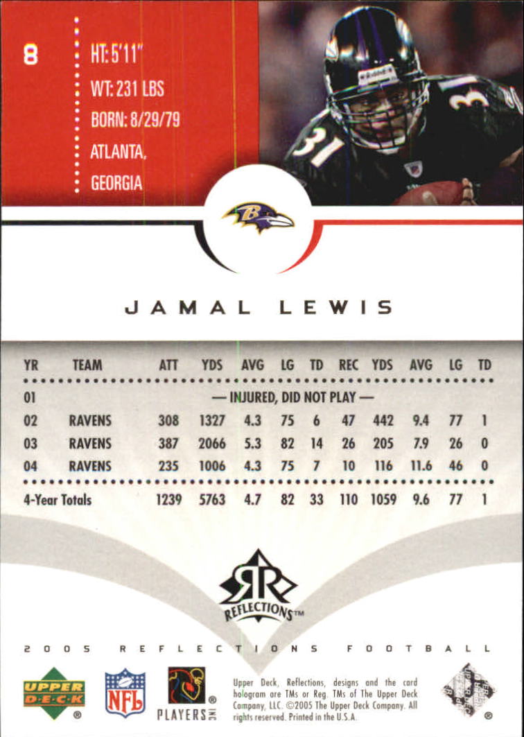 2005 Reflections (Upper Deck) Football "Main Set" Cards #1 to #284 - Picture 17 of 251