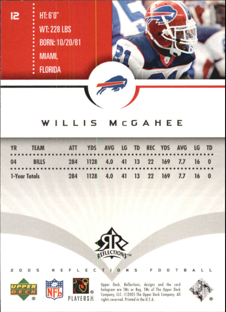 2005 Reflections (Upper Deck) Football "Main Set" Cards #1 to #284 - Picture 25 of 251