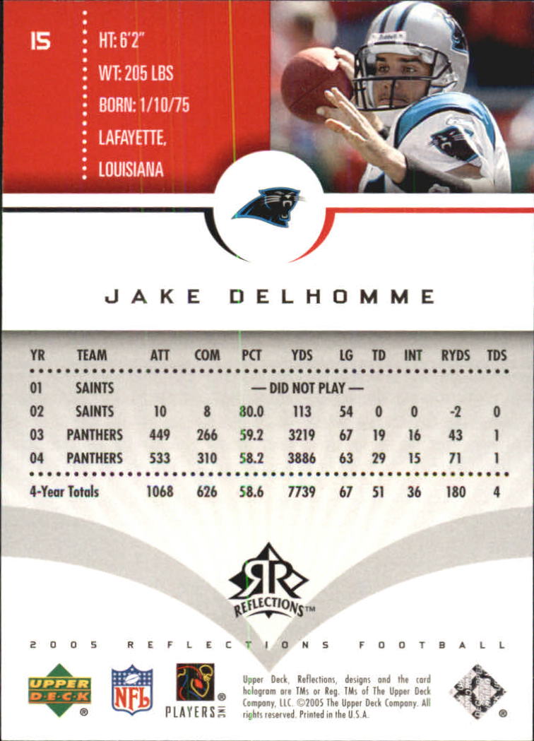 2005 Reflections (Upper Deck) Football "Main Set" Cards #1 to #284 - Picture 31 of 251