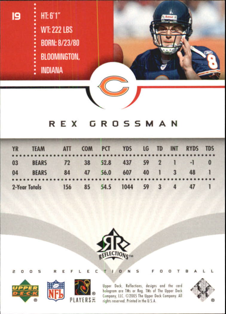 2005 Reflections (Upper Deck) Football "Main Set" Cards #1 to #284 - Picture 37 of 251
