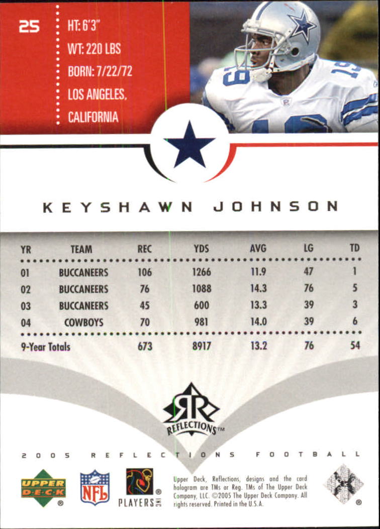 2005 Reflections (Upper Deck) Football "Main Set" Cards #1 to #284 - Picture 49 of 251