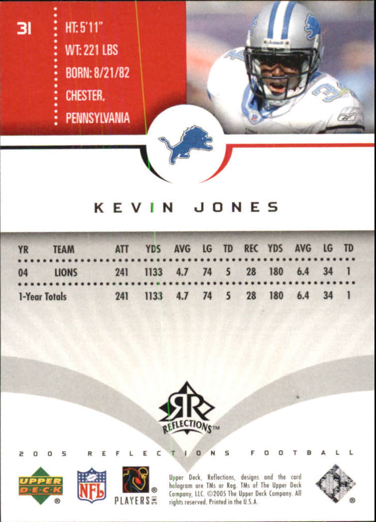 2005 Reflections (Upper Deck) Football "Main Set" Cards #1 to #284 - Picture 61 of 251