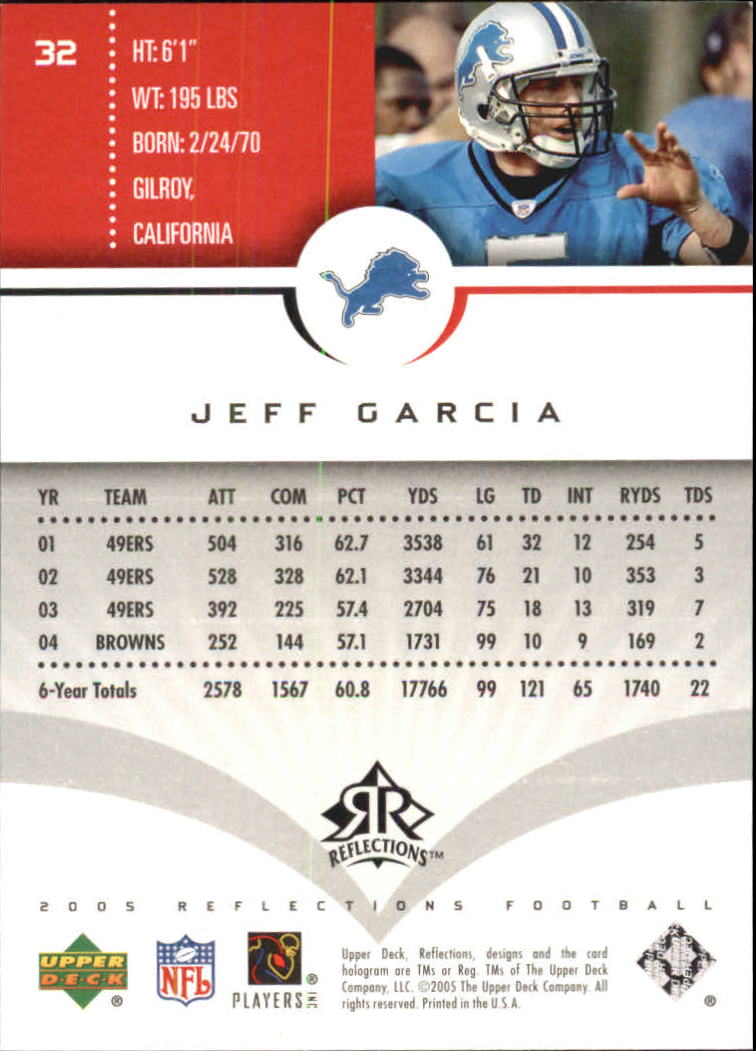 2005 Reflections (Upper Deck) Football "Main Set" Cards #1 to #284 - Picture 63 of 251