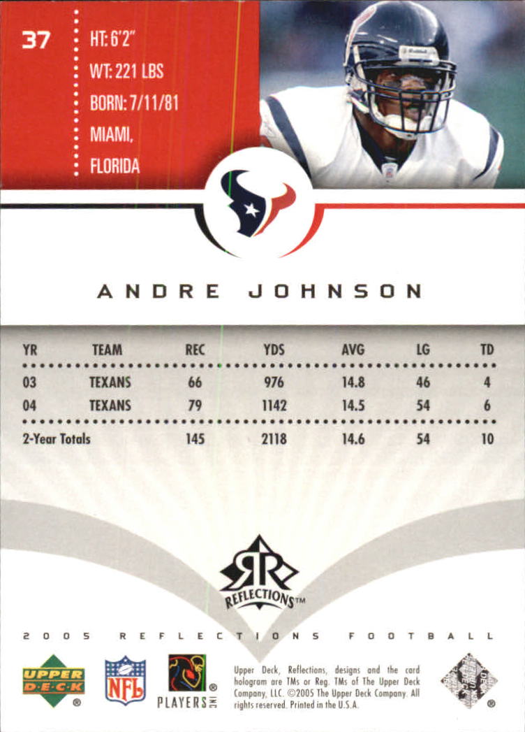 2005 Reflections (Upper Deck) Football "Main Set" Cards #1 to #284 - Picture 73 of 251
