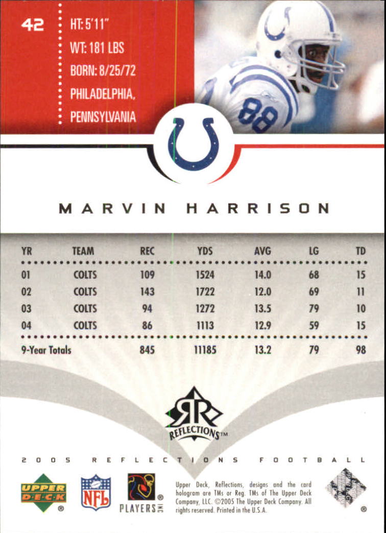 2005 Reflections (Upper Deck) Football "Main Set" Cards #1 to #284 - Picture 83 of 251
