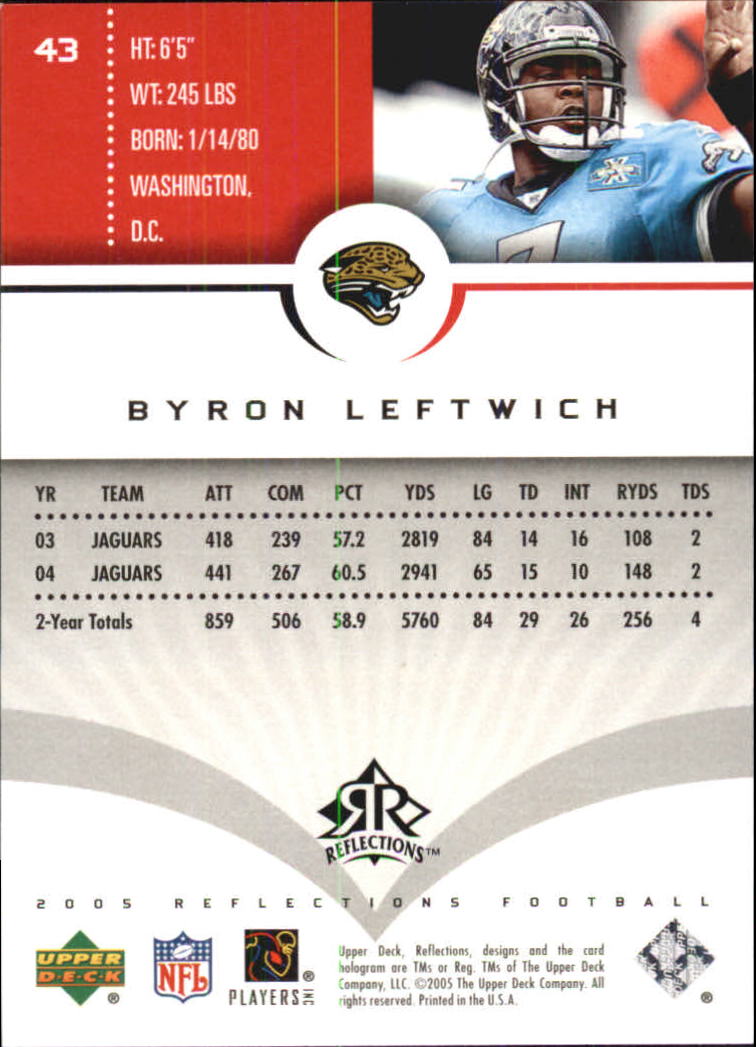 2005 Reflections (Upper Deck) Football "Main Set" Cards #1 to #284 - Picture 85 of 251