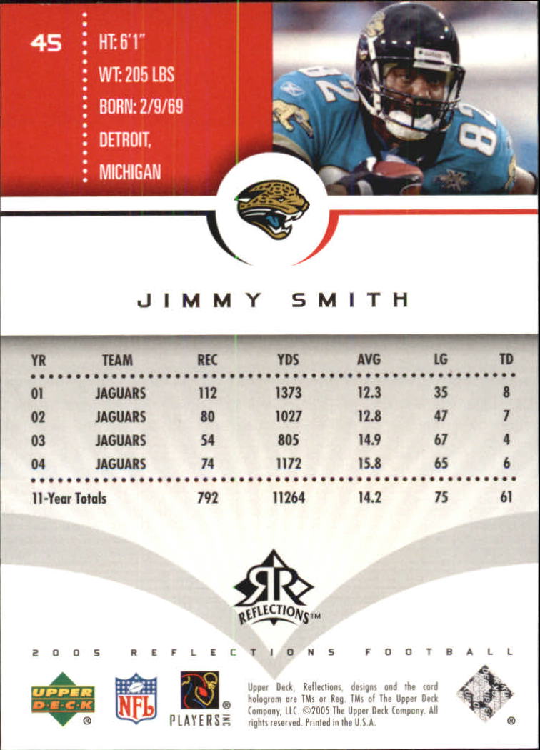2005 Reflections (Upper Deck) Football "Main Set" Cards #1 to #284 - Picture 89 of 251