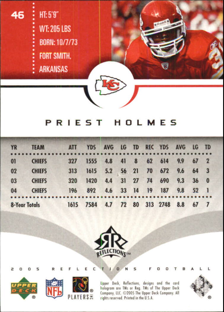 2005 Reflections (Upper Deck) Football "Main Set" Cards #1 to #284 - Picture 91 of 251
