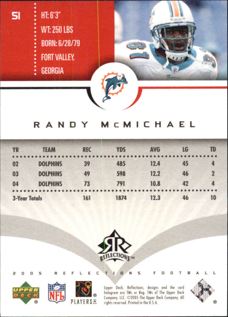 2005 Reflections (Upper Deck) Football "Main Set" Cards #1 to #284 - Picture 99 of 251