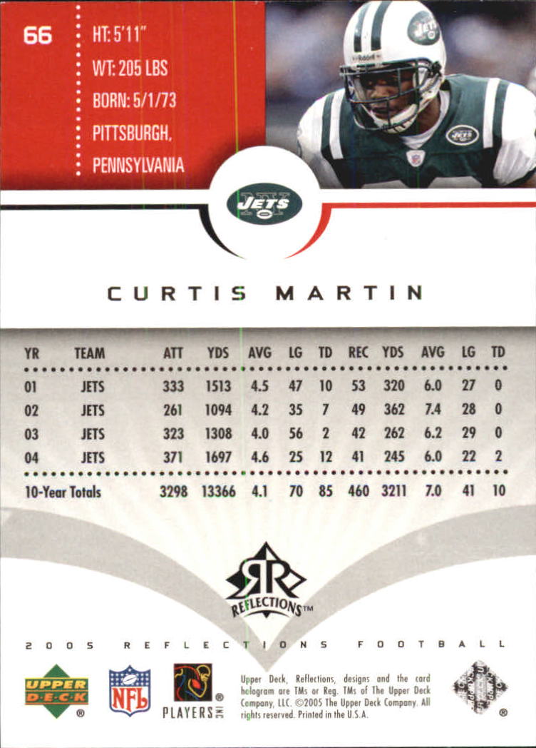 2005 Reflections (Upper Deck) Football "Main Set" Cards #1 to #284 - Picture 127 of 251