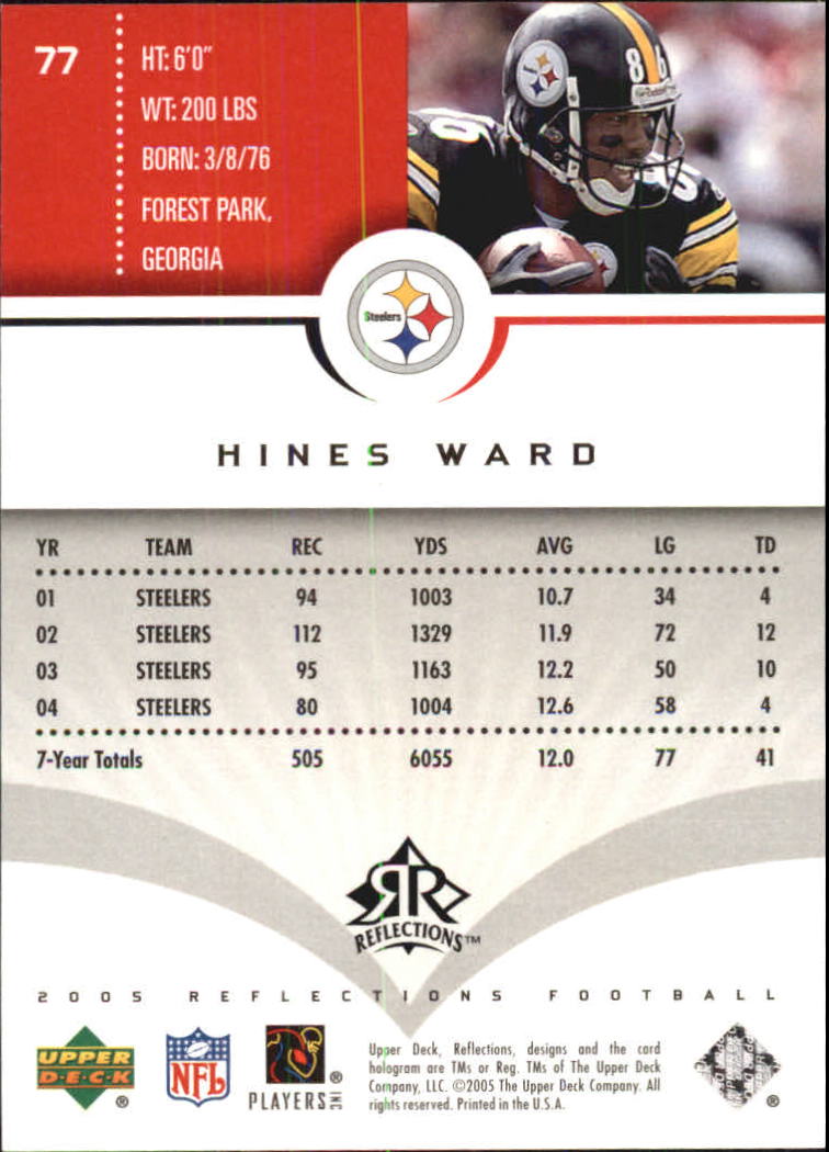 2005 Reflections (Upper Deck) Football "Main Set" Cards #1 to #284 - Picture 147 of 251