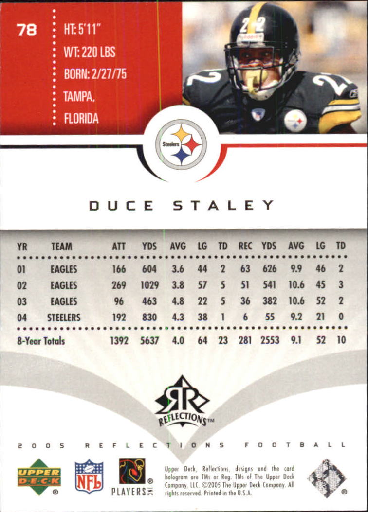 2005 Reflections (Upper Deck) Football "Main Set" Cards #1 to #284 - Picture 149 of 251