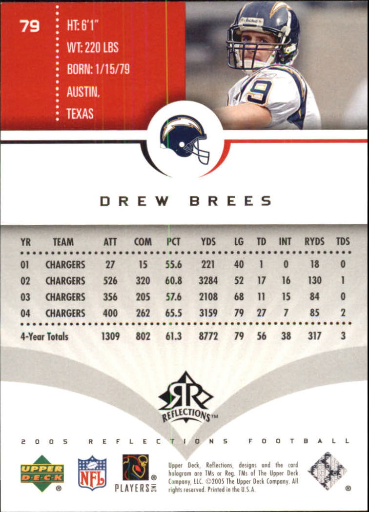 2005 Reflections (Upper Deck) Football "Main Set" Cards #1 to #284 - Picture 151 of 251