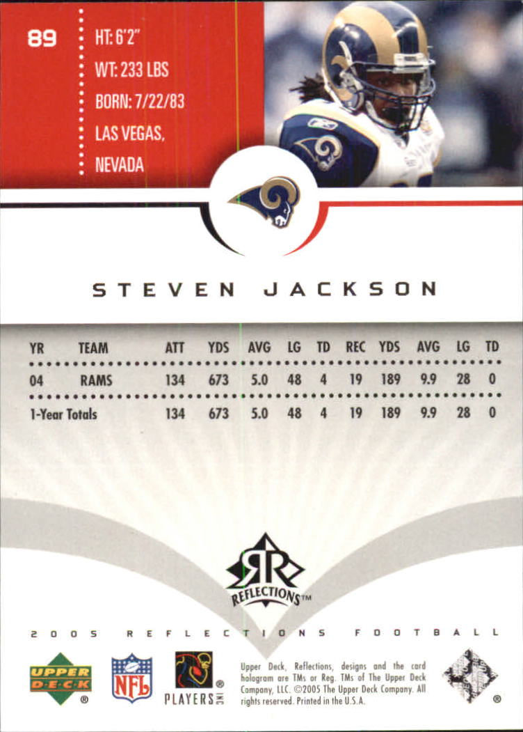 2005 Reflections (Upper Deck) Football "Main Set" Cards #1 to #284 - Picture 169 of 251