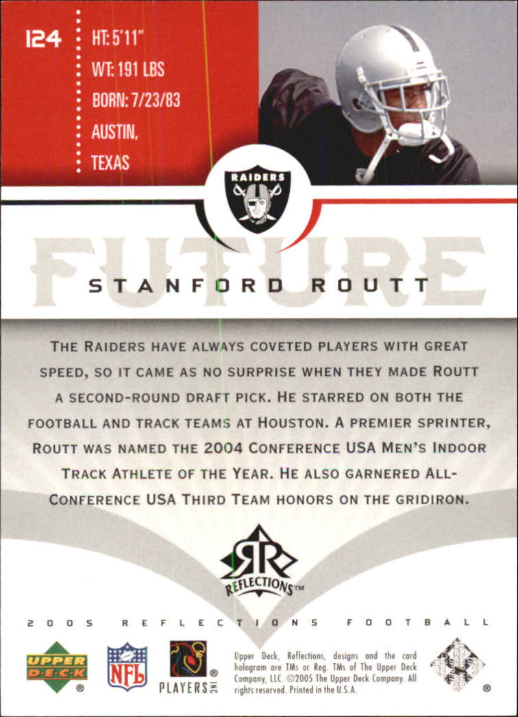 2005 Reflections #124 Stanford Routt RC back image