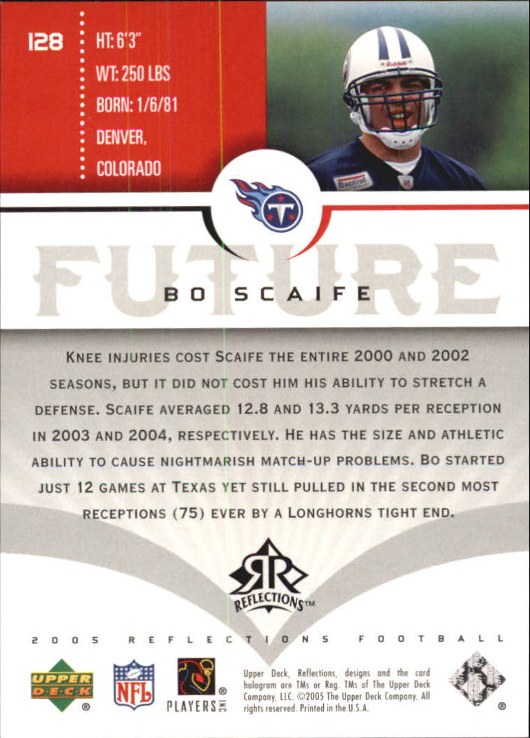 2005 Reflections #128 Bo Scaife RC back image