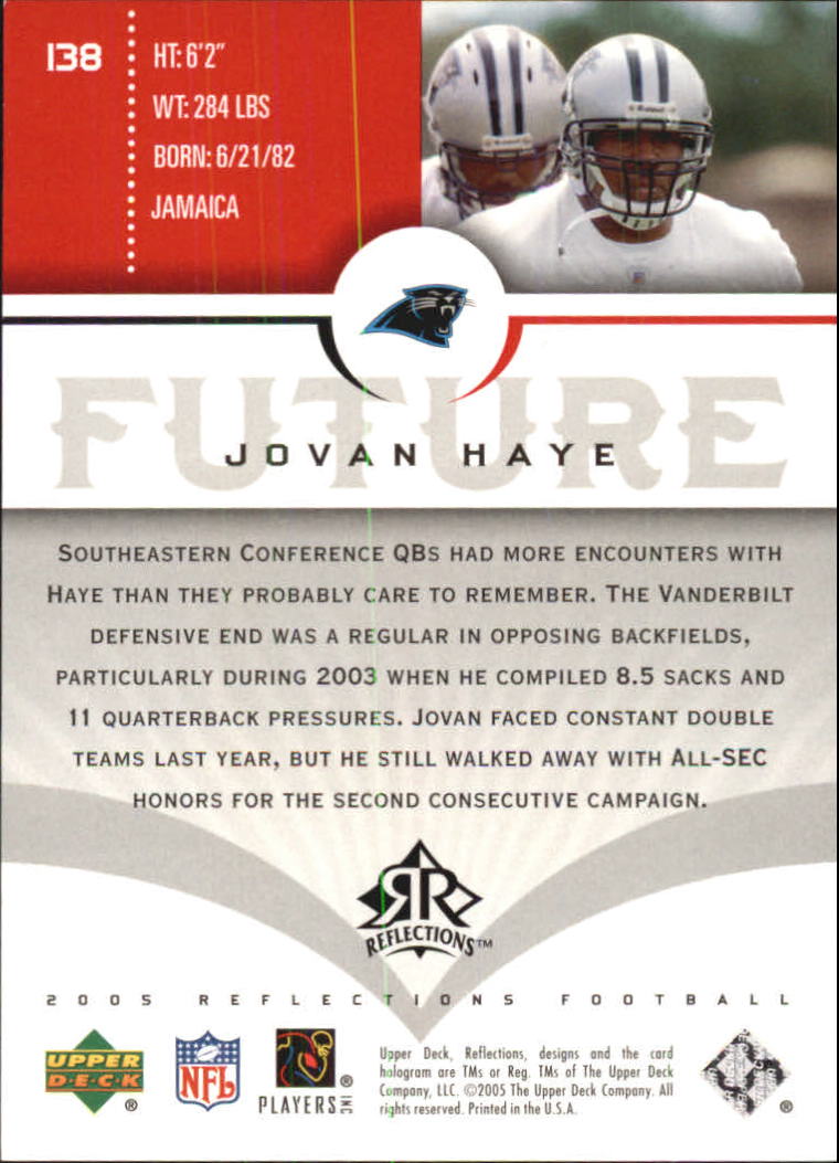 2005 Reflections (Upper Deck) Football "Main Set" Cards #1 to #284 - Picture 209 of 251