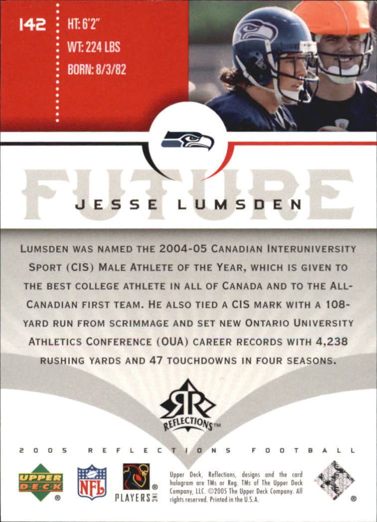 2005 Reflections #142 Jesse Lumsden RC back image