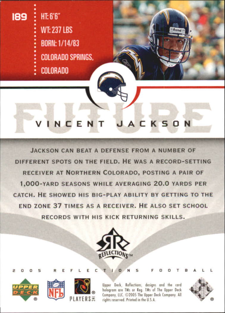 2005 Reflections (Upper Deck) Football "Main Set" Cards #1 to #284 - Picture 233 of 251