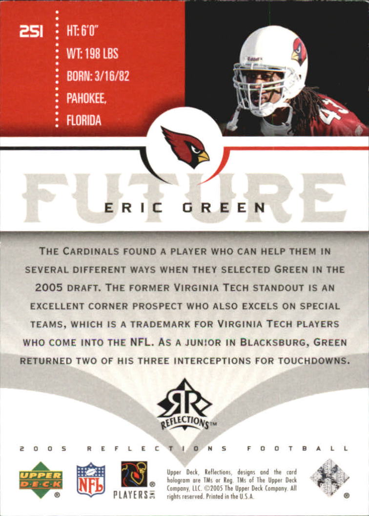2005 Reflections #251 Eric Green RC back image