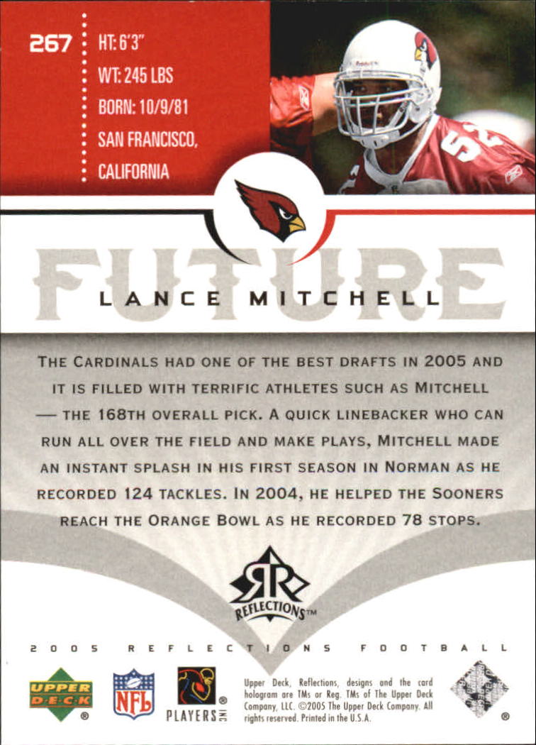 2005 Reflections (Upper Deck) Football "Main Set" Cards #1 to #284 - Picture 245 of 251